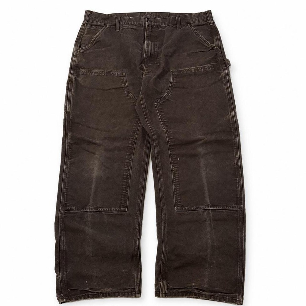 Brown Carhartt Double Knee Carpenter Pants - 38x34